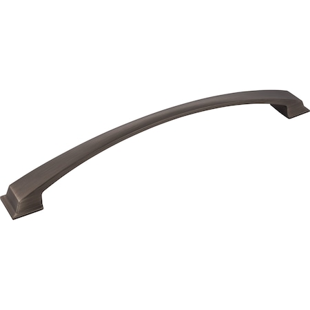 Jeffrey Alexander 12" Center-to-Center Brushed Pewter Arched Roman Appliance Handle 944-12BNBDL